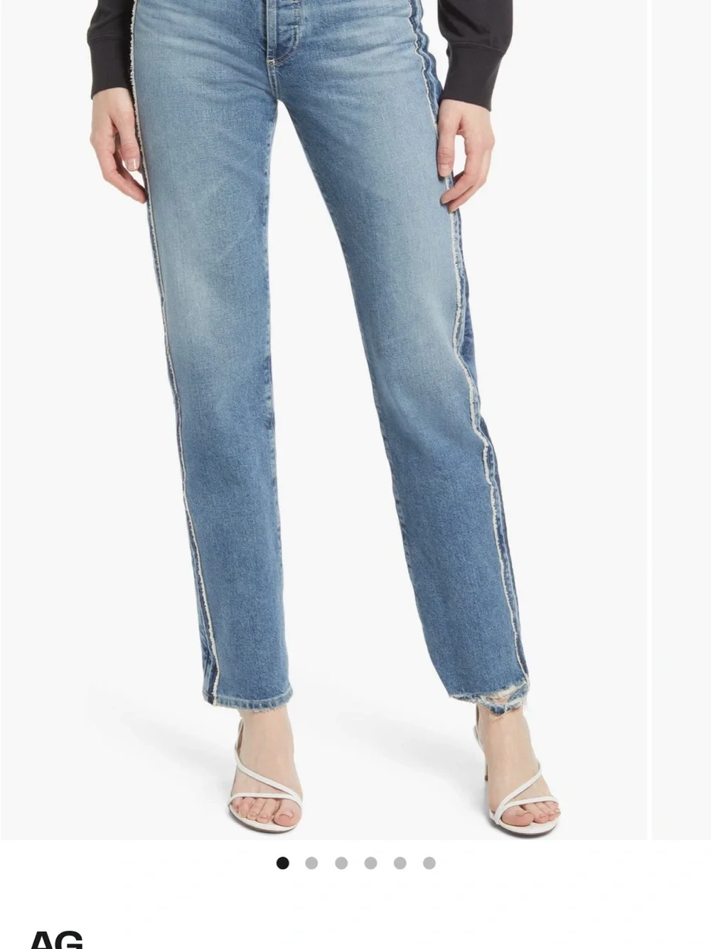 AG Adriano Goldschmied Light Blue Straight-Leg Jeans